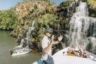 True-North-The-Kimberley_Crew-And-Guests_Waterfall - Click to view larger version