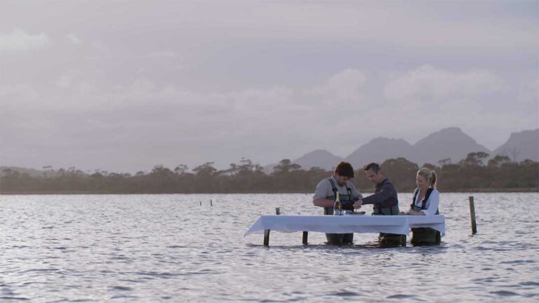 Pure air, light, water of Tasmania...